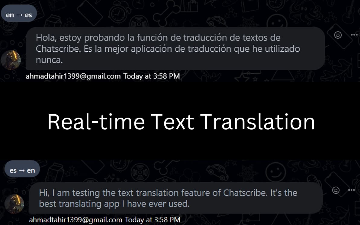 Real-time Text Translation